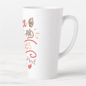 Coffee and Friends Perfect Blend Quote Typography Latte Mug (Right)