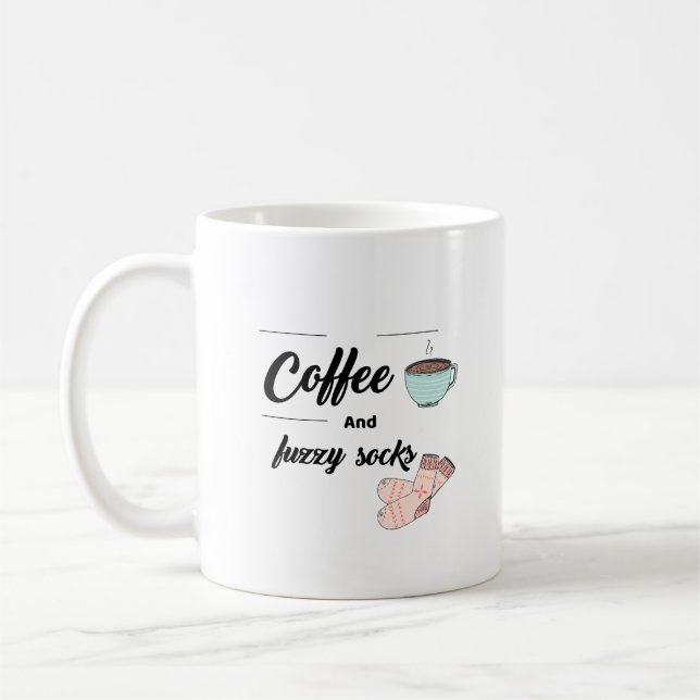 Coffee and Fuzzy Socks Mug (Left)