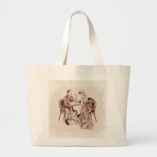 coffee and love large tote bag