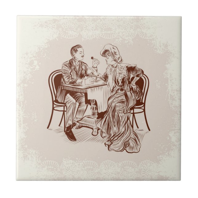 coffee and love tile (Front)