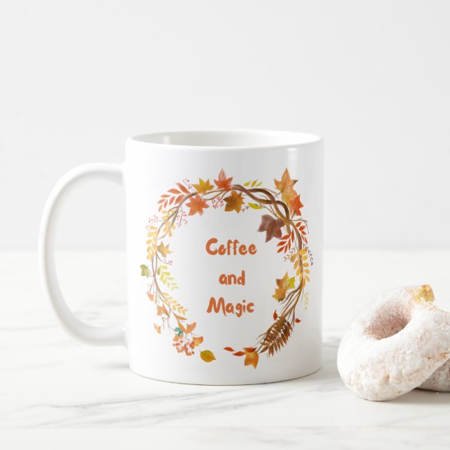 Coffee And Magic Autumn Thanksgiving Parent Gift Mug (With Donut)