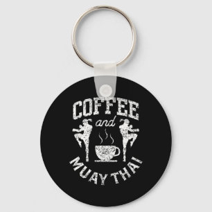 Coffee And Muay Thai Hobby Fighter Martial Arts Bo Key Ring