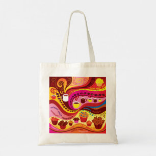 Coffee and Muffins Pattern Tote Bag