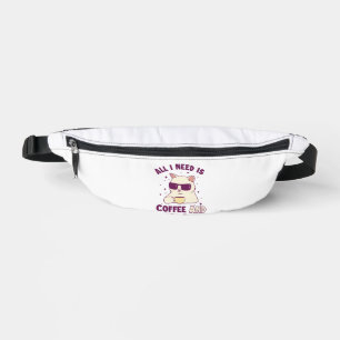 Coffee and my Cat Cat Daddy Cat Mum Cat Lovers Bum Bags