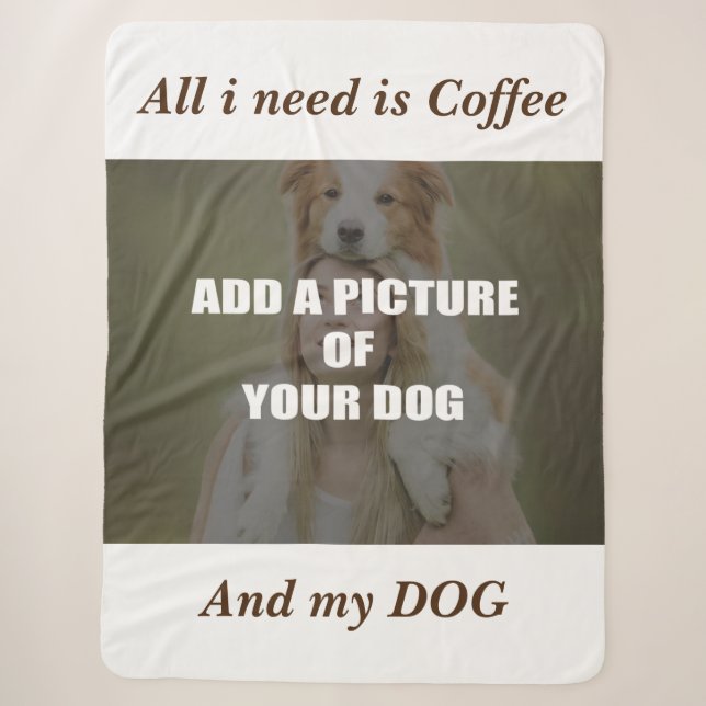 Coffee and my Dog Throw Pillow (Front)