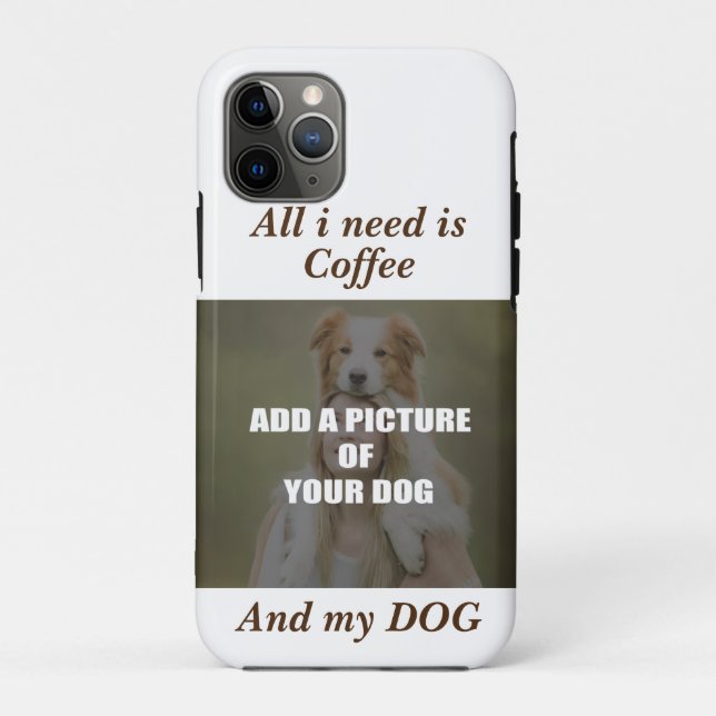 Coffee and my Dog Throw Pillow Case-Mate iPhone Case (Back)