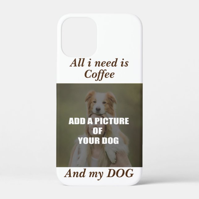 Coffee and my Dog Throw Pillow Case-Mate iPhone Case (Back)