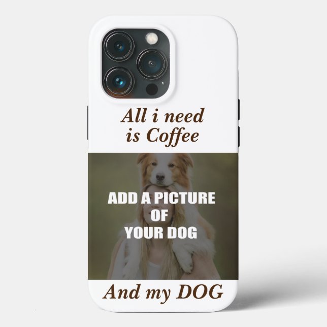 Coffee and my Dog Throw Pillow Case-Mate iPhone Case (Back)