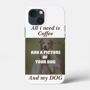 Coffee and my Dog Throw Pillow iPhone 13 Mini Case