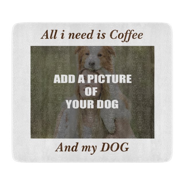 Coffee and my Dog Throw Pillow Cutting Board (Front)