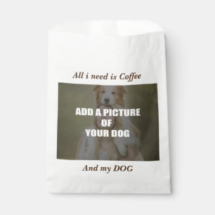 Coffee and my Dog Throw Pillow Favour Bags