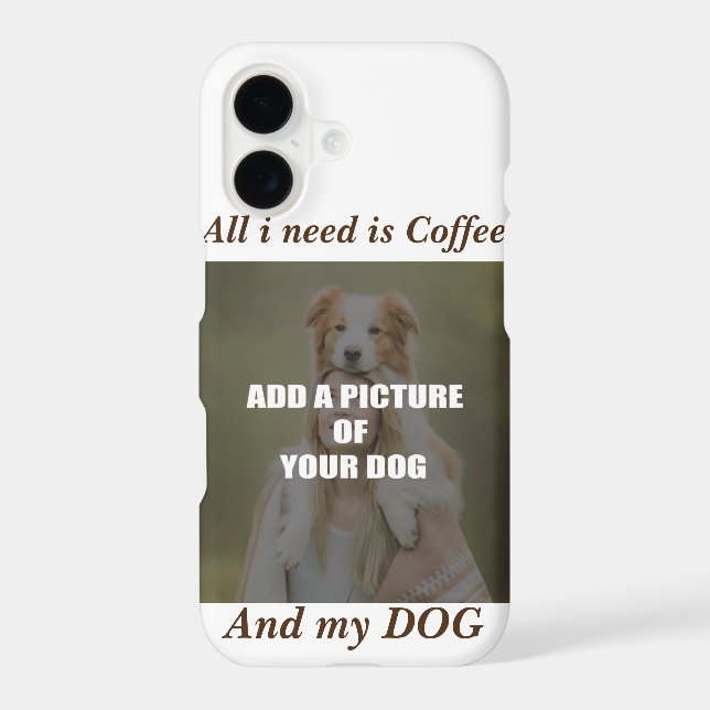 Coffee and my Dog Throw Pillow iPhone Case (Back)