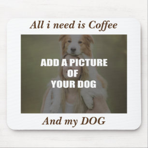 Coffee and my Dog Throw Pillow Mouse Pad