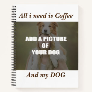 Coffee and my Dog Throw Pillow Notebook