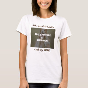 Coffee and my Dog Throw Pillow T-Shirt