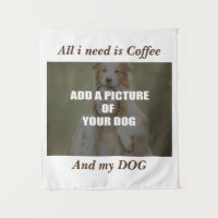 Coffee and my Dog Throw Pillow