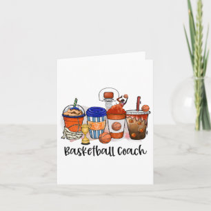 Coffee And Sketll Coach Game Day Christmas Sketll Card