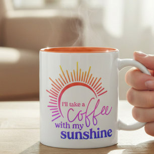 Coffee and Sunshine Rainbow Two-Tone Coffee Mug