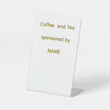 Coffee and Tea Station Sign