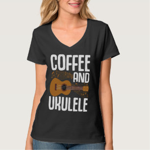 Coffee And Ukulele  Player Music  Musician Graphic T-Shirt
