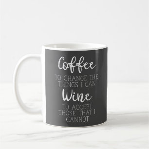 Coffee and Wine Humour Mug