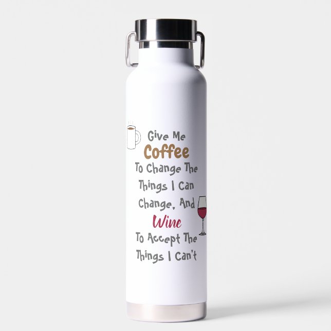 Coffee And Wine Water Bottle (Front)