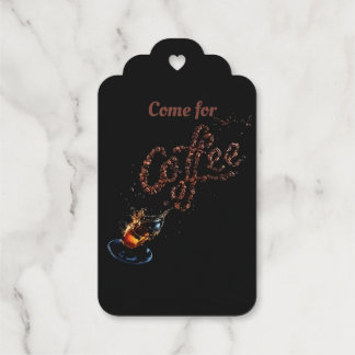 coffee aromatic gift tags