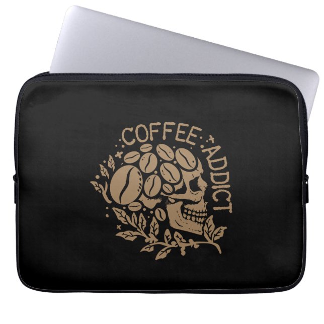 Coffee Art Coffee Addict Laptop Sleeve (Front)