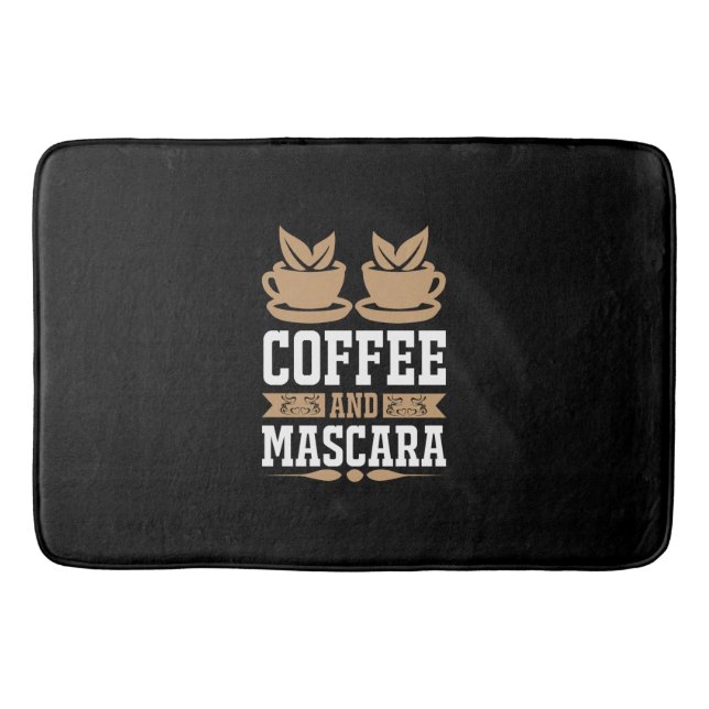 Coffee Art Coffee And Mascara Bath Mat (Front)
