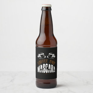 Coffee Art Coffee And Mascara Beer Bottle Label