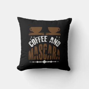 Coffee Art Coffee And Mascara Cushion