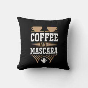 Coffee Art Coffee And Mascara Cushion