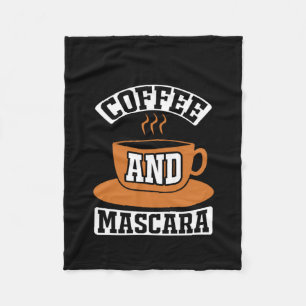 Coffee Art Coffee And Mascara Fleece Blanket