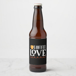 Coffee Art Coffee Love Beer Bottle Label