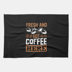 Coffee Art Fresh And Hot Coffee Tea Towel