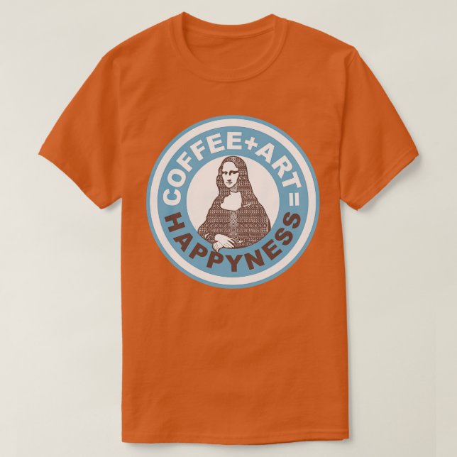 Coffee Art Happyness T-Shirt (Design Front)
