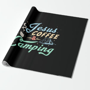 Coffee Art Jesus Coffee & Camping Wrapping Paper