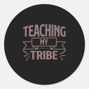 Coffee Art Teaching My Tribe Classic Round Sticker