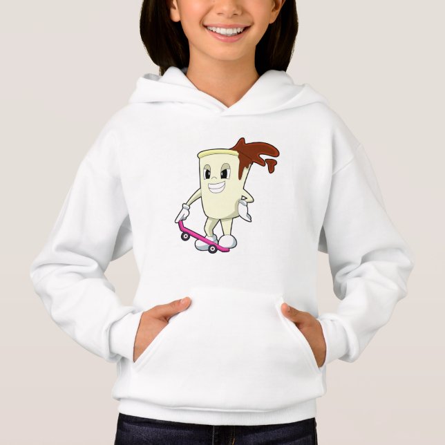 Coffee as Skater with Skateboard (Front)