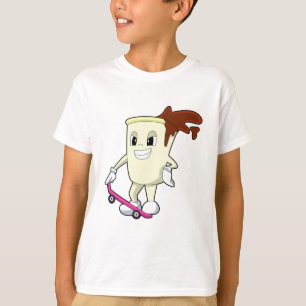 Coffee as Skater with Skateboard T-Shirt