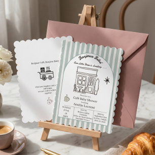 Coffee Baby Is Brew Modern Baby Shower Invitation