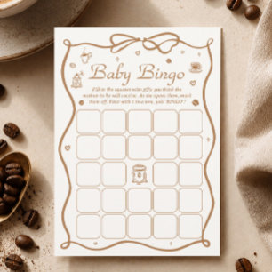 Coffee Baby is Brewing Baby Shower Bingo Game Card