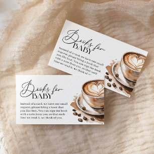 Coffee Baby Is Brewing Baby Shower Books for Baby Enclosure Card