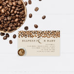 Coffee Baby Is Brewing Baby Shower Diaper Raffle Enclosure Card<br><div class="desc">"Diapers for baby" text with coffee ring incorporated into design with coffee beans at top and cup of coffee at bottom left.  Poem at centre over off white background.</div>