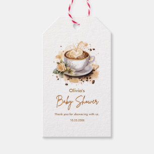 Coffee Baby is Brewing Baby Shower Thank You Gift Tags