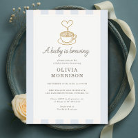Coffee Baby is Brewing Blue Boy Baby Shower