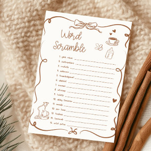 Coffee Baby is Brewing Word Scramble Game