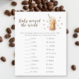 Coffee baby shower - Baby around the world game