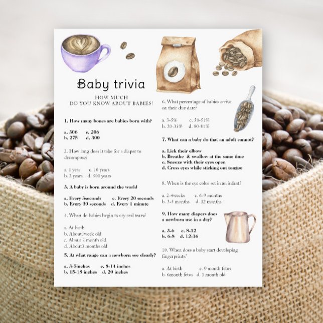 Coffee baby shower - Baby Trivia Game (Creator Uploaded)