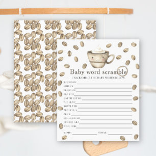 Coffee baby shower - Baby Word Scramble
